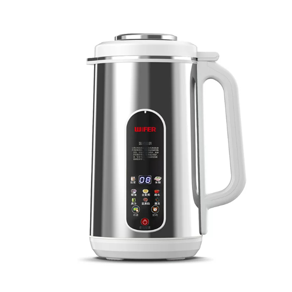 Soy Milk Maker - เครื่องทำนมถั่วเหลืองอเนกประสงค์สแตนเลส 1.2 ลิตร, เครื่องปั่นแบบไม่ต้องแช่, ตั้งเวลาทำอาหารได้, เก็บความร้อน,