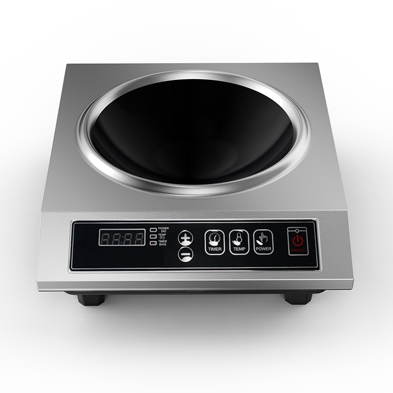 Induction Cooktop Portable - เตาแม่เหล็กไฟฟ้าแบบโค้งเว้า 3500 วัตต์ สำหรับเชิงพาณิชย์ แบบพกพา ทำจากสแตนเลส