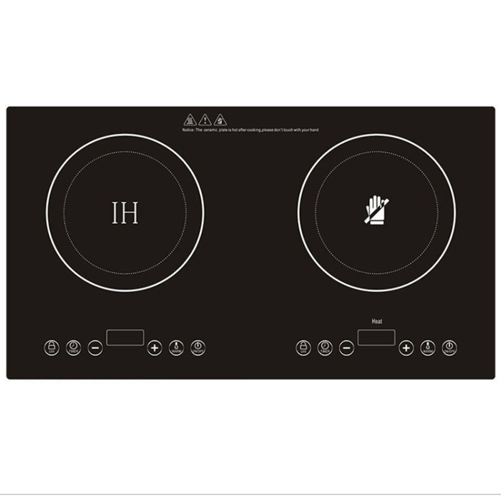 Induction Cooktop Portable - เตาแม่เหล็กไฟฟ้าแบบฝังคู่ เตาไฟฟ้า เตาเซรามิก เตาแม่เหล็กไฟฟ้าคู่สำหรับครัวเรือน