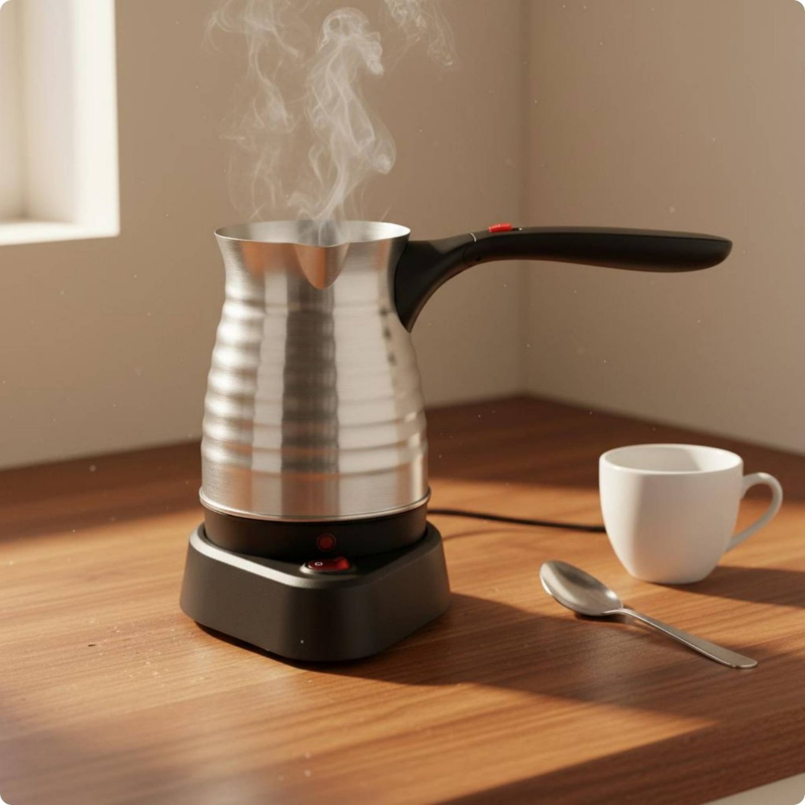 Kitchen Appliances Uk - หม้อต้มกาแฟไฟฟ้าแบบตุรกี ปลั๊กอังกฤษ เครื่องชงกาแฟตุรกีไฟฟ้า ซีซเว ใช้งานได้หลากหลาย อุปกรณ์ครัวใช้งานง่ายสำหรับสำนักงาน
