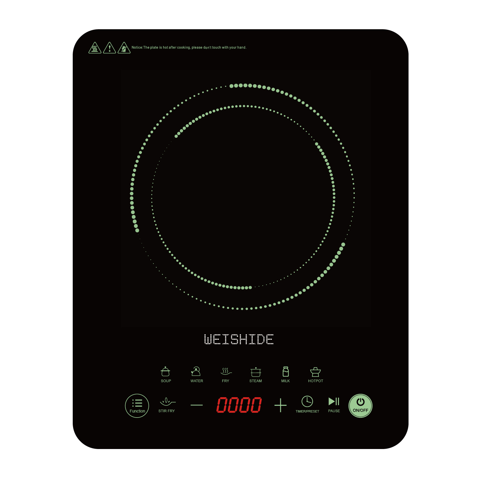 Induction Cooktop Portable - เตาแม่เหล็กไฟฟ้าอเนกประสงค์ เซรามิก 1200W-1800W แบบพกพา พร้อมตั้งค่าอุณหภูมิ ตั้งเวลา