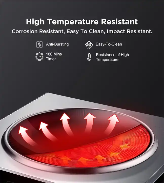 เตาแม่เหล็กไฟฟ้าแบบโค้งเว้า 35 - Induction Cooktop Portable บทวิจารณ์และราคา