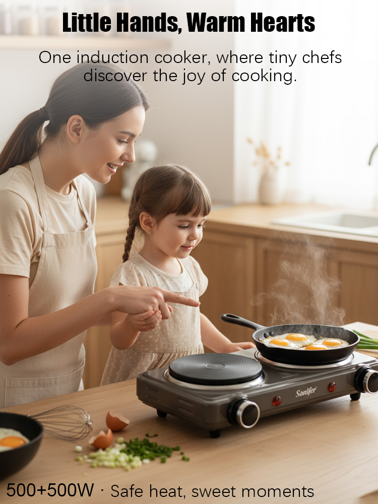 เตาไฟฟ้าแบบสองหัวเตา โซนิเฟอร์ - Induction Cooktop Portable บทวิจารณ์และราคา
