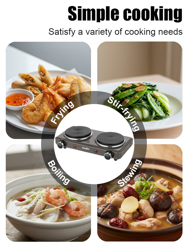 เตาไฟฟ้าแบบสองหัวเตา โซนิเฟอร์ - Induction Cooktop Portable บทวิจารณ์และราคา