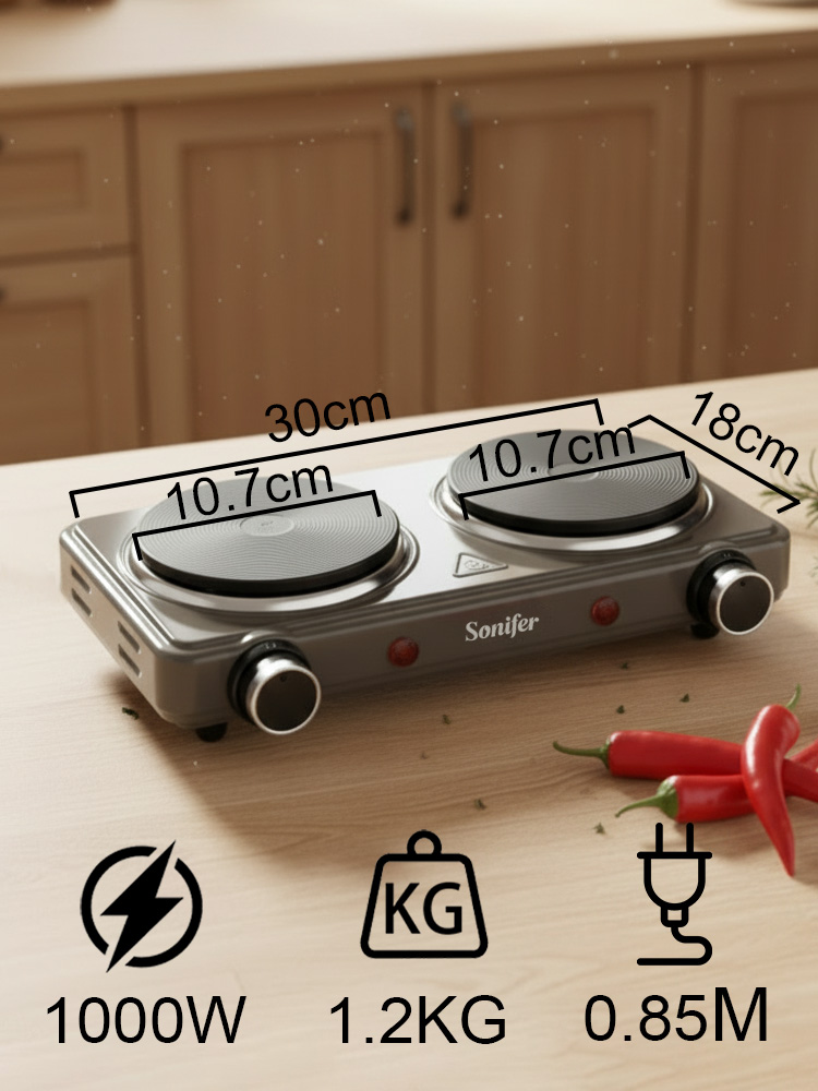 เตาไฟฟ้าแบบสองหัวเตา โซนิเฟอร์ - Induction Cooktop Portable บทวิจารณ์และราคา
