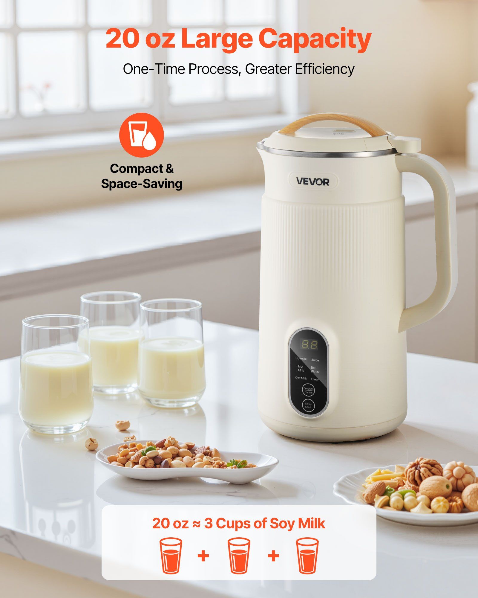 เครื่องทำนมธัญพืช 6-in-1 ขนาด  - Soy Milk Maker บทวิจารณ์และราคา