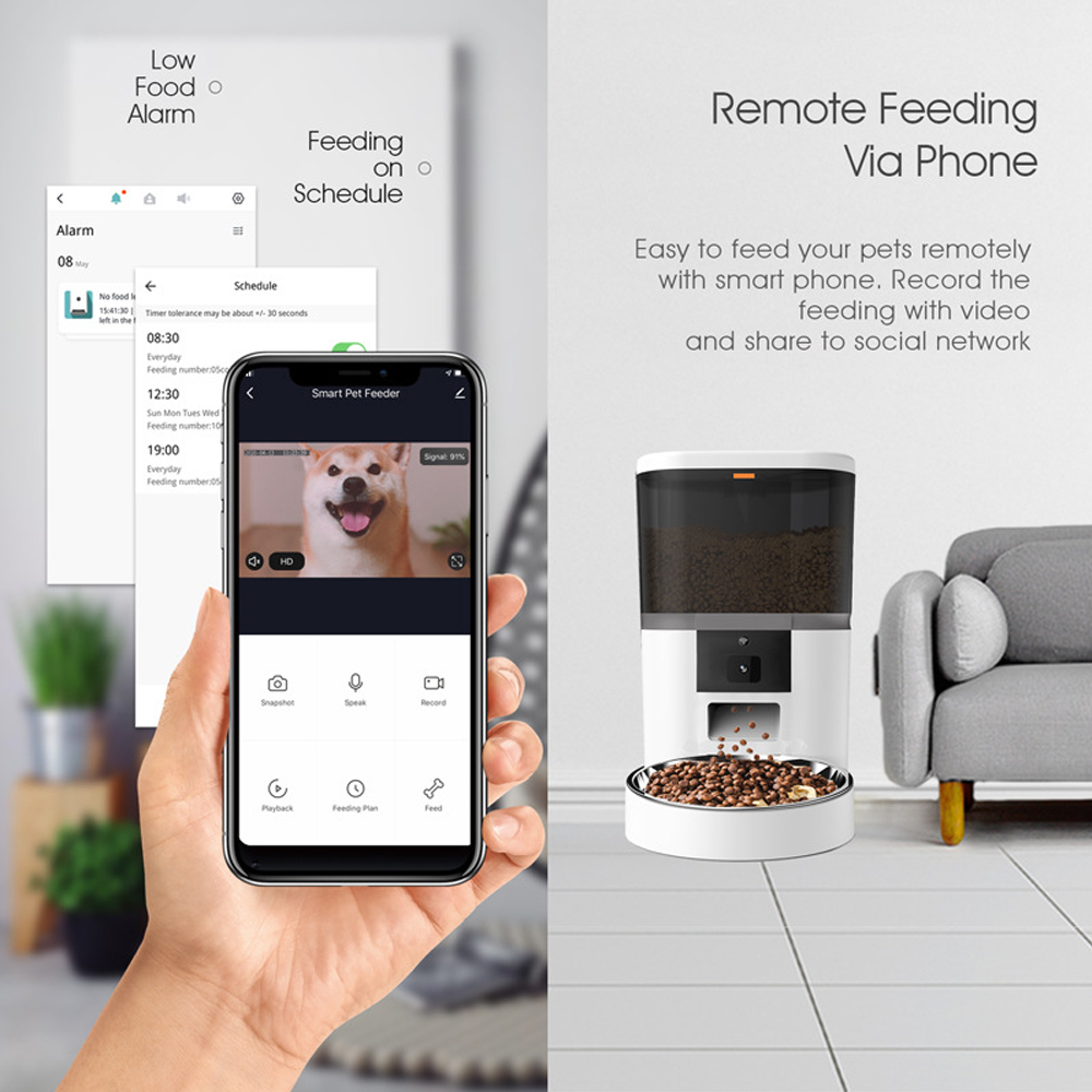 4L สมาร์ทอัตโนมัติ Cat Feeder  - Kitchen Appliances Video บทวิจารณ์และราคา