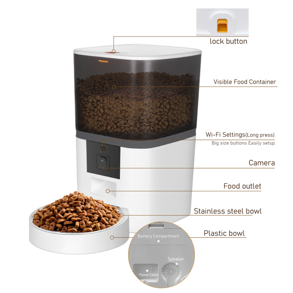 4L สมาร์ทอัตโนมัติ Cat Feeder  - Kitchen Appliances Video บทวิจารณ์และราคา