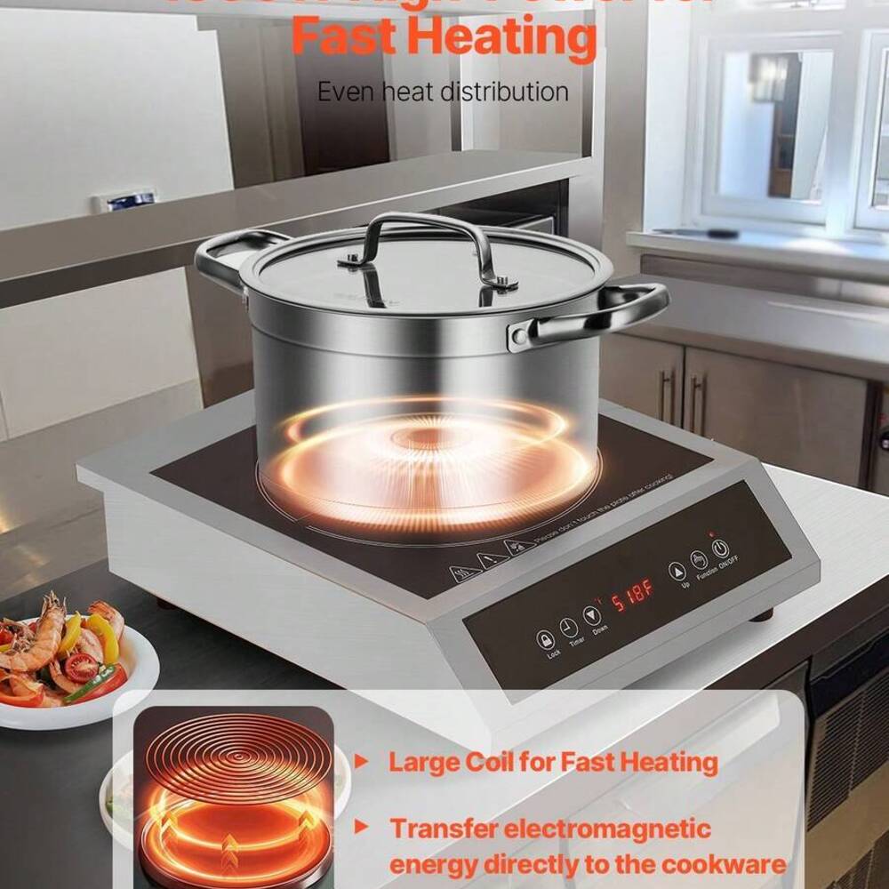 เตาไฟฟ้าแบบพกพา, กำลังไฟ 1800  - Induction Cooktop Portable บทวิจารณ์และราคา