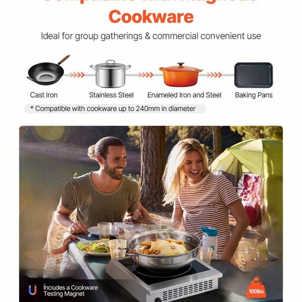 เตาไฟฟ้าแบบพกพา, กำลังไฟ 1800  - Induction Cooktop Portable บทวิจารณ์และราคา