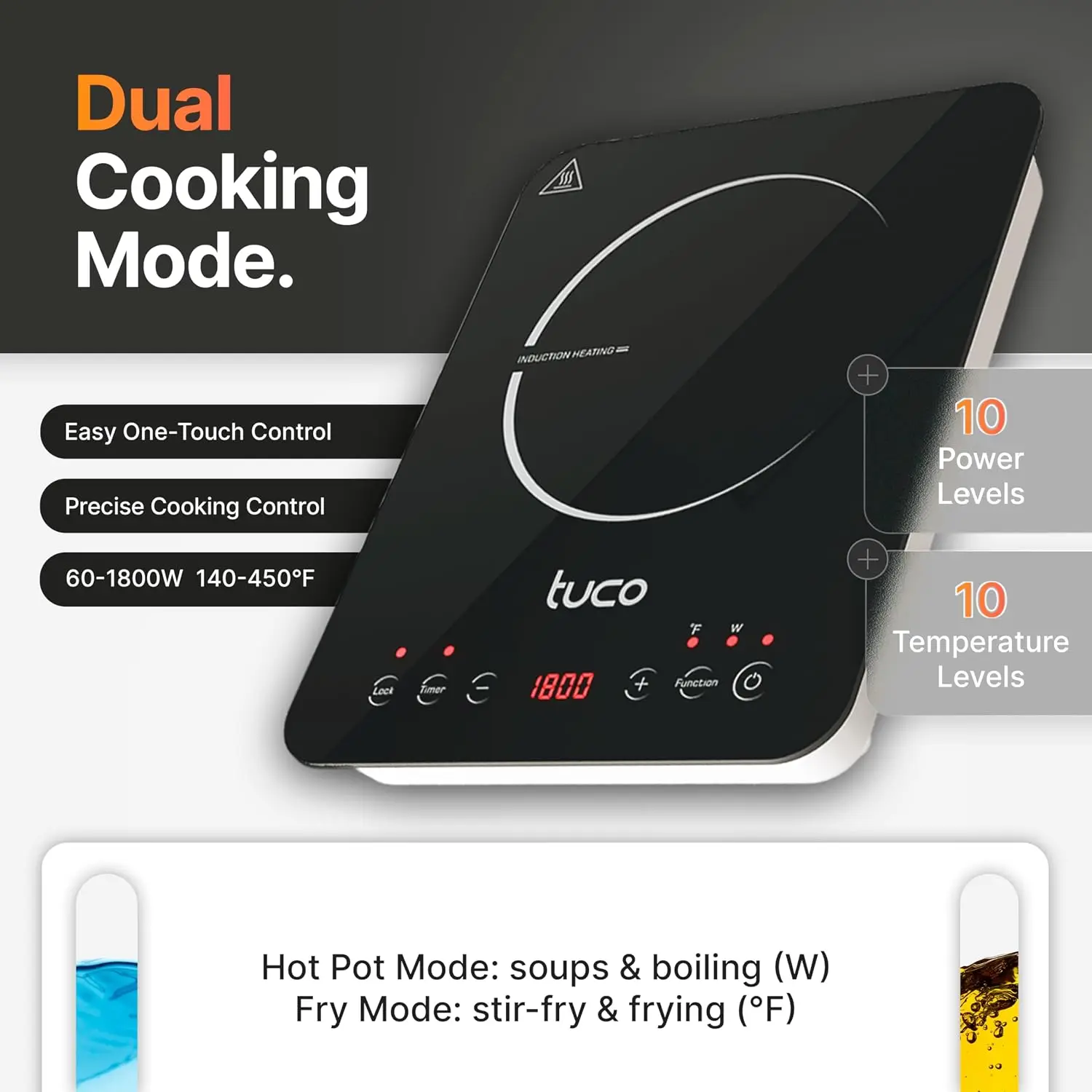 เตาแม่เหล็กไฟฟ้าแบบพกพา Pro, เ - Induction Cooktop Portable บทวิจารณ์และราคา